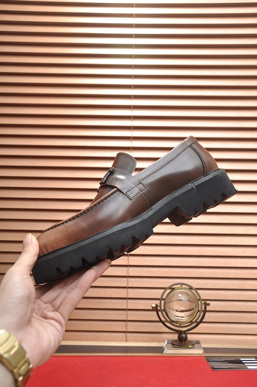 Men's Men's Shoes💰560💶[[HERMES]] (High-end Niuli) New 🍀 HERMES - top version of Ferragamo's classic casual leather shoes! Made of imported original cowhide, the inner top layer is comfortable cowhide lining! Original wear-resistant rubber outsole! High quality products! Code number 38-45 (45 customized)